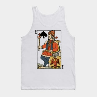 Character of Playing Card King of Spade Tank Top